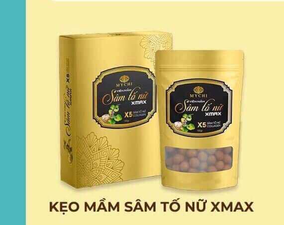 (nếu mua 4 hộp mầm sẽ được tặng thêm 1 hộp mầm nữa +dây đo) kẹo mầm sâm tố nữ tăng size vòng 1 gấp 50 lần so với mầm đậu nành thông thường. săn chắc ngực