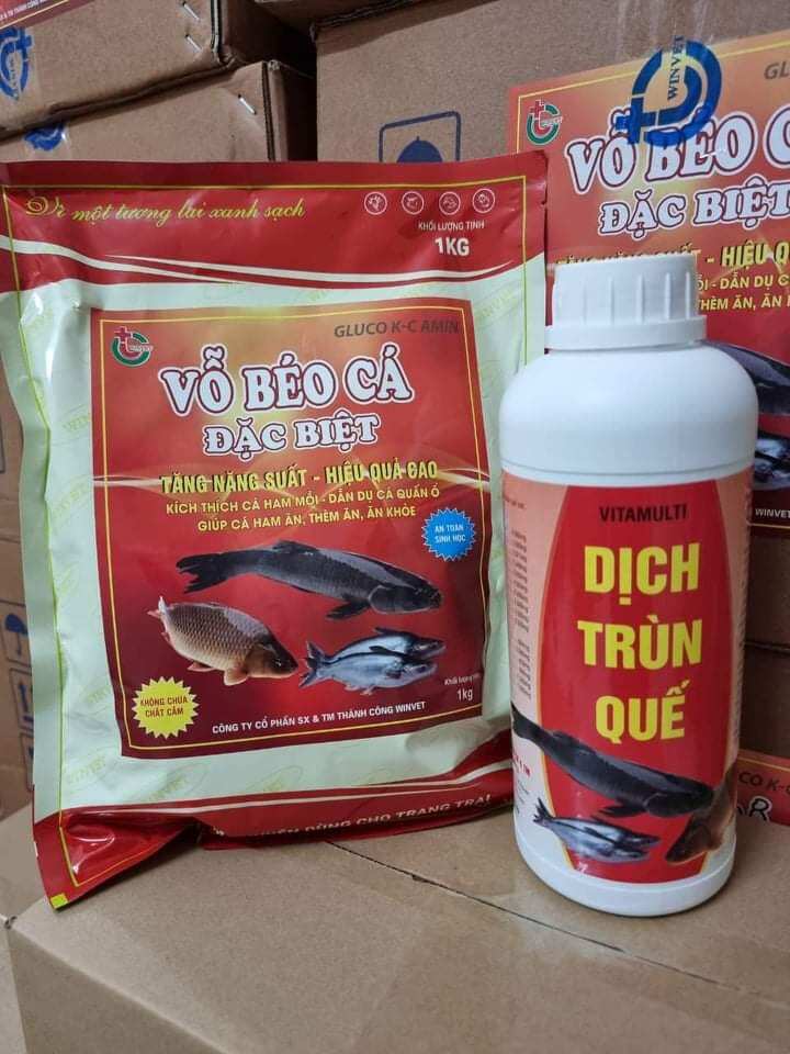 Vỗ béo cá 250g dịch trùng 250ml