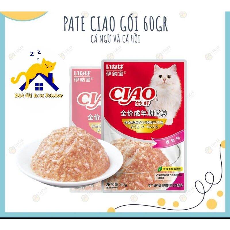 [SHIP HỎA TỐC HCM] Pate CIAO cho mèo gói 60g