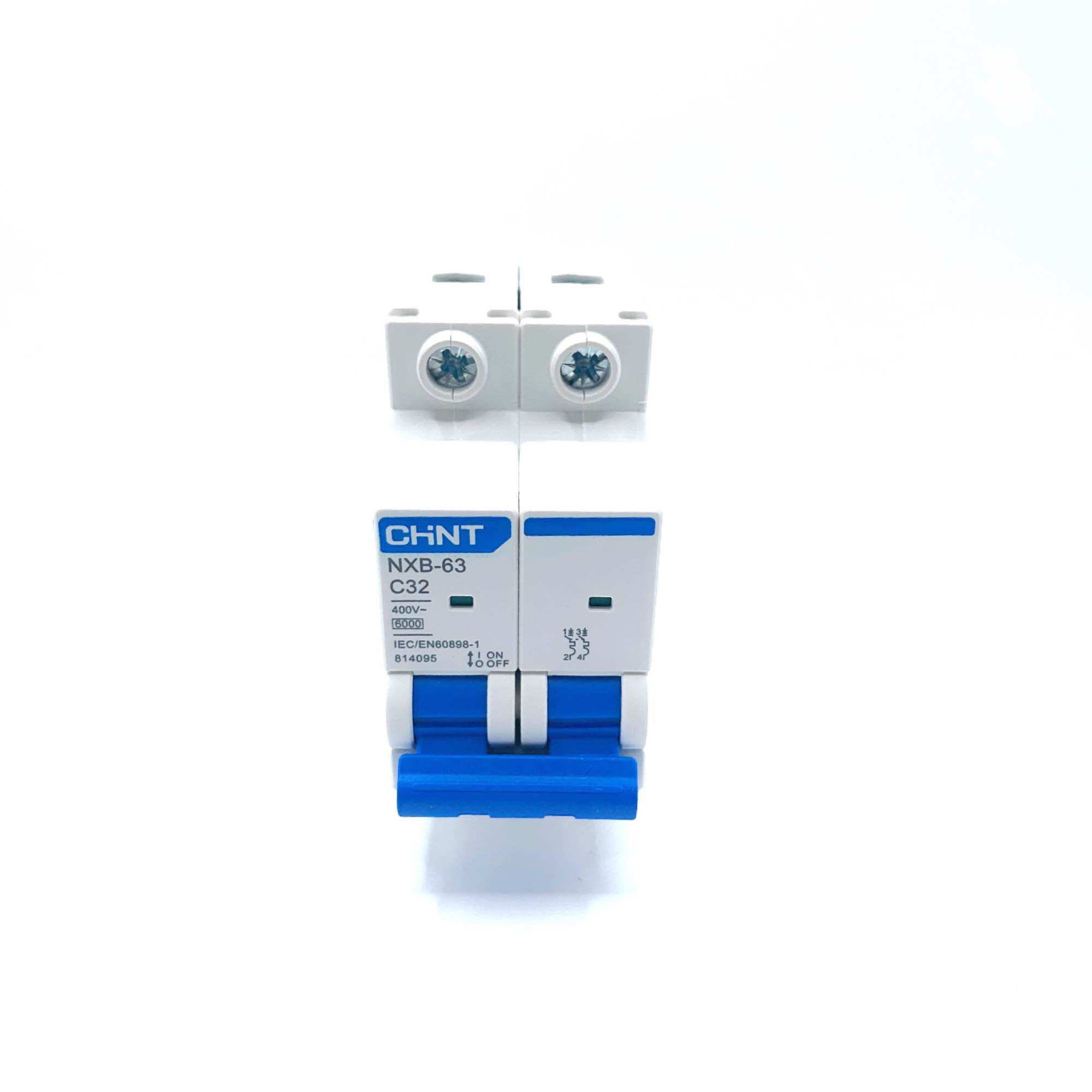 Aptomat MCB 2 Pha NXB-63 Chint 6A~ 63A, Dòng Cắt 6kA (Hàng chính hãng)