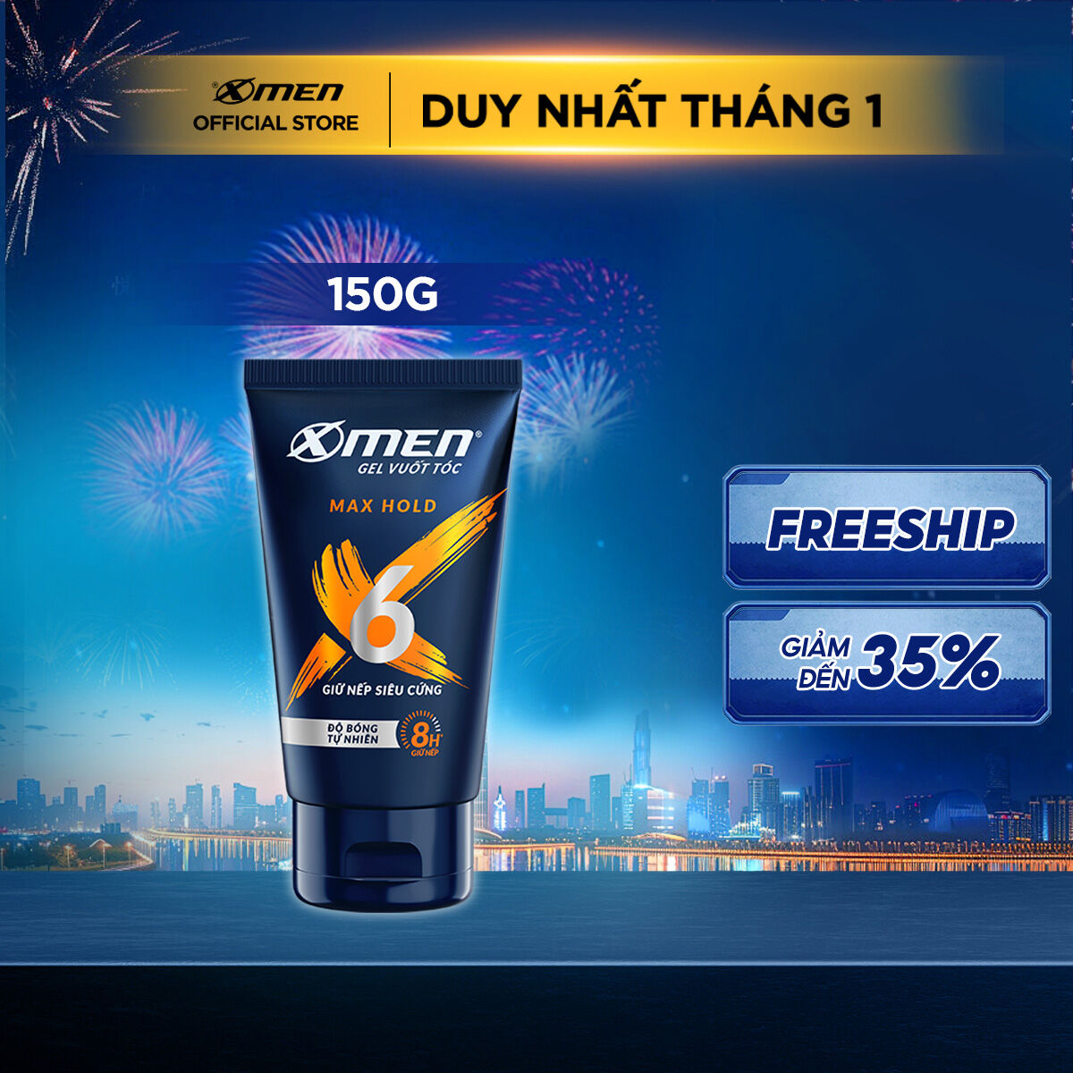  Gel vuốt tóc X-men Siêu cứng tóc 150g 