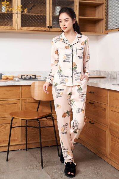 Bộ đồ mặc nhà dài tay sành điệu
