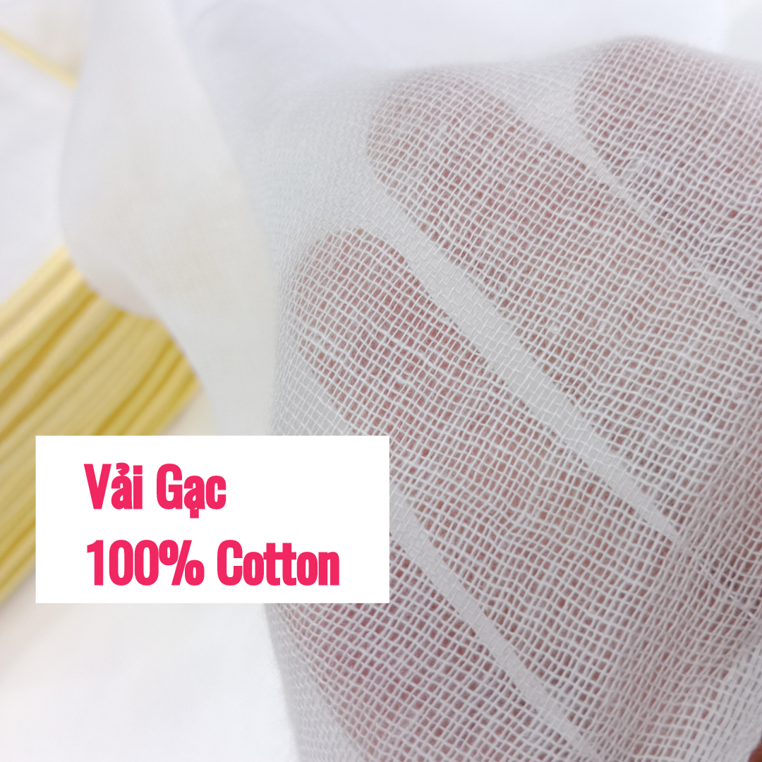 Vải Gạc Xô Cotton Thô 100% Chưa Xử Lý