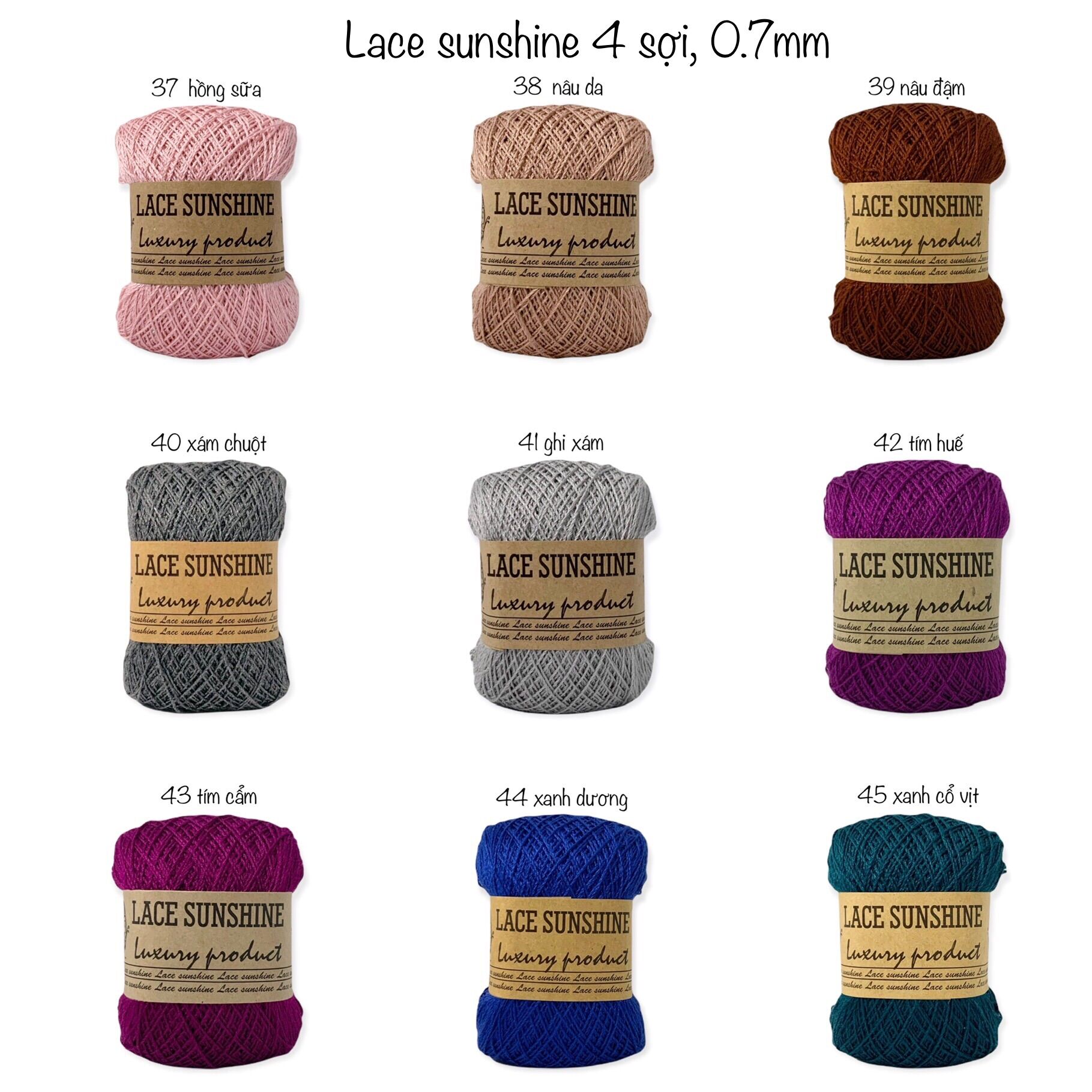 Lace Sunshine 4 sợi 0.7mm