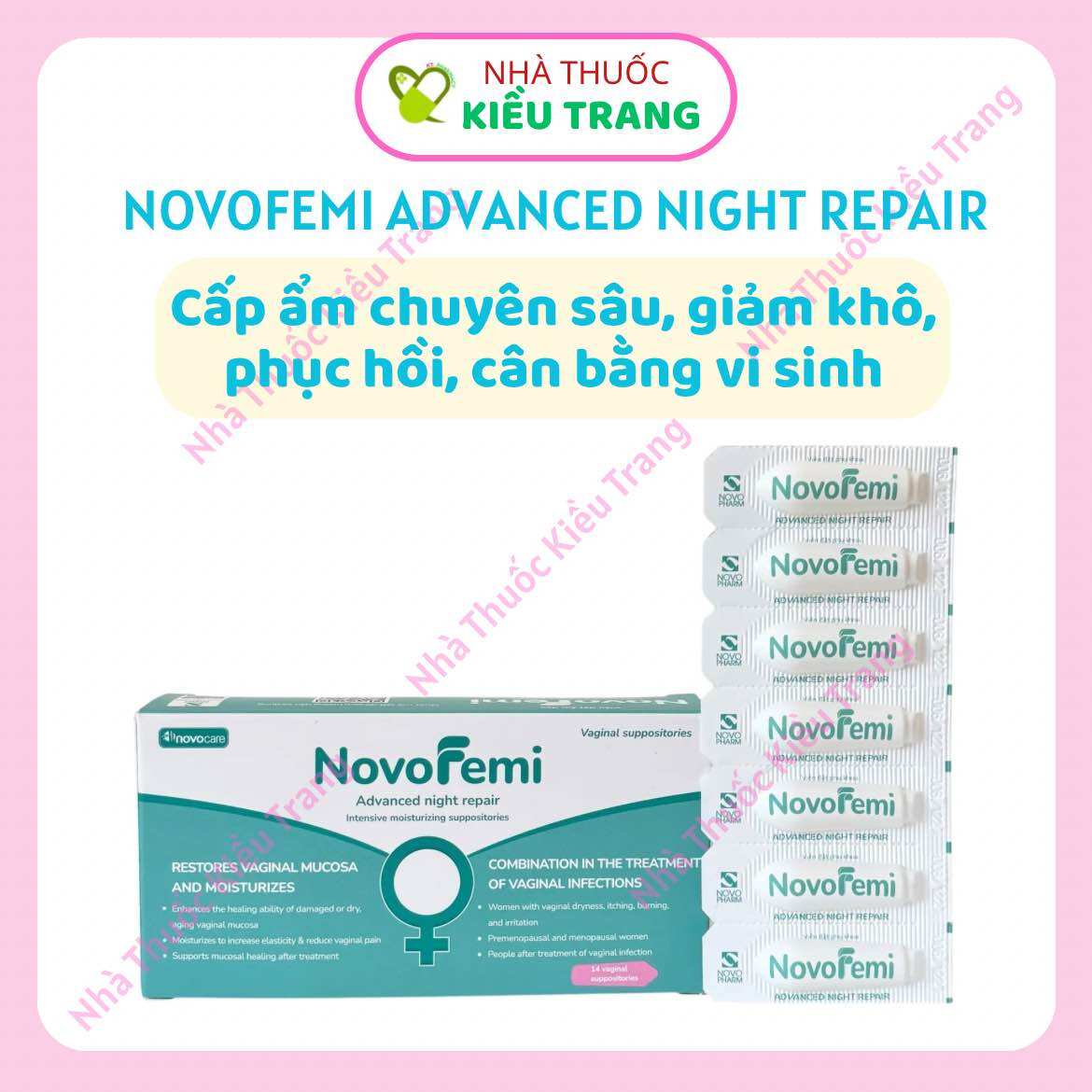 Novofemi Treat Itch Odor Suppo (Novofemi Purple) - Reduces Itching, Eliminates Odor
