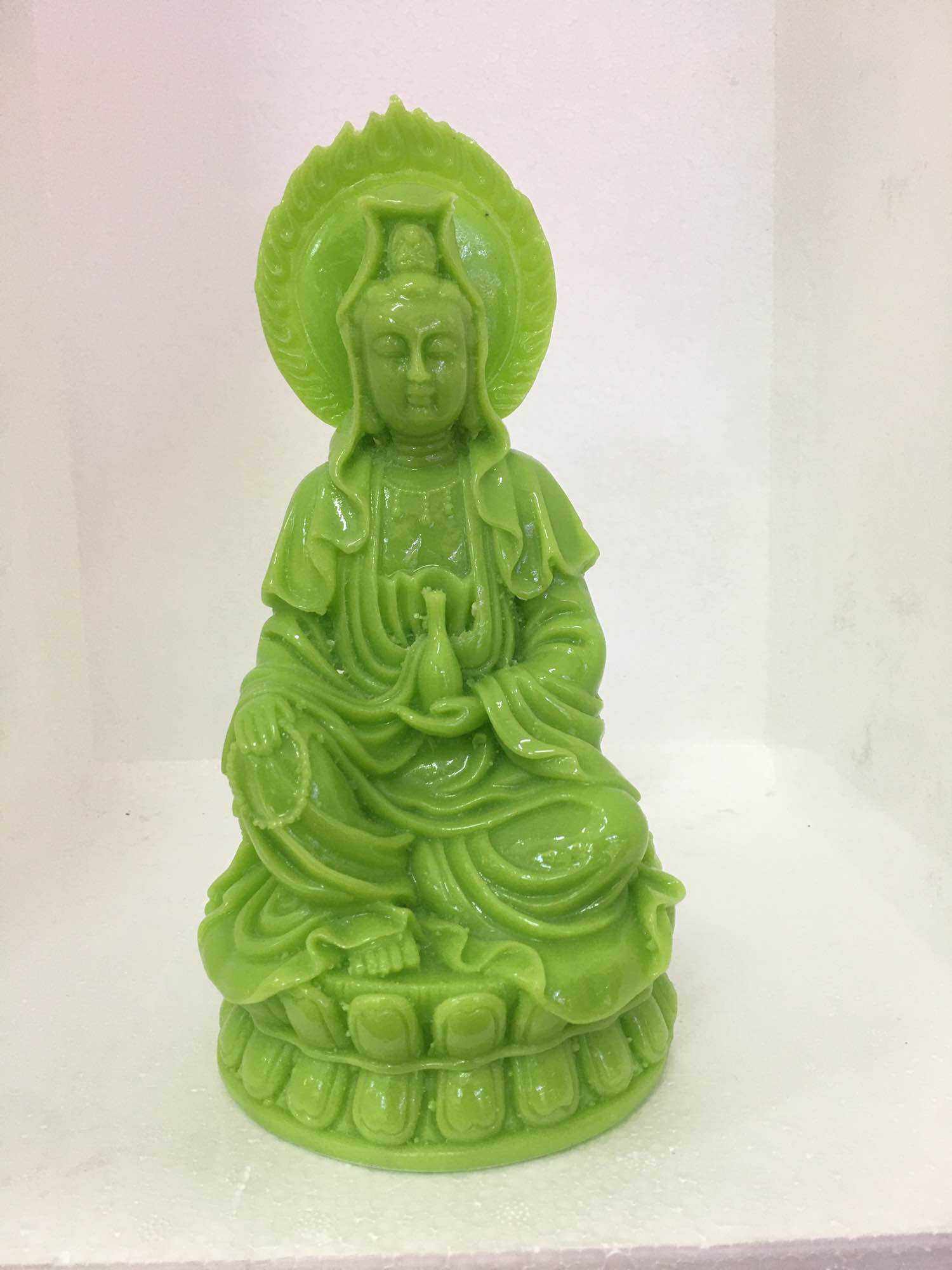 Tượng phật quan âm hào quang cao 20cm bao đẹp