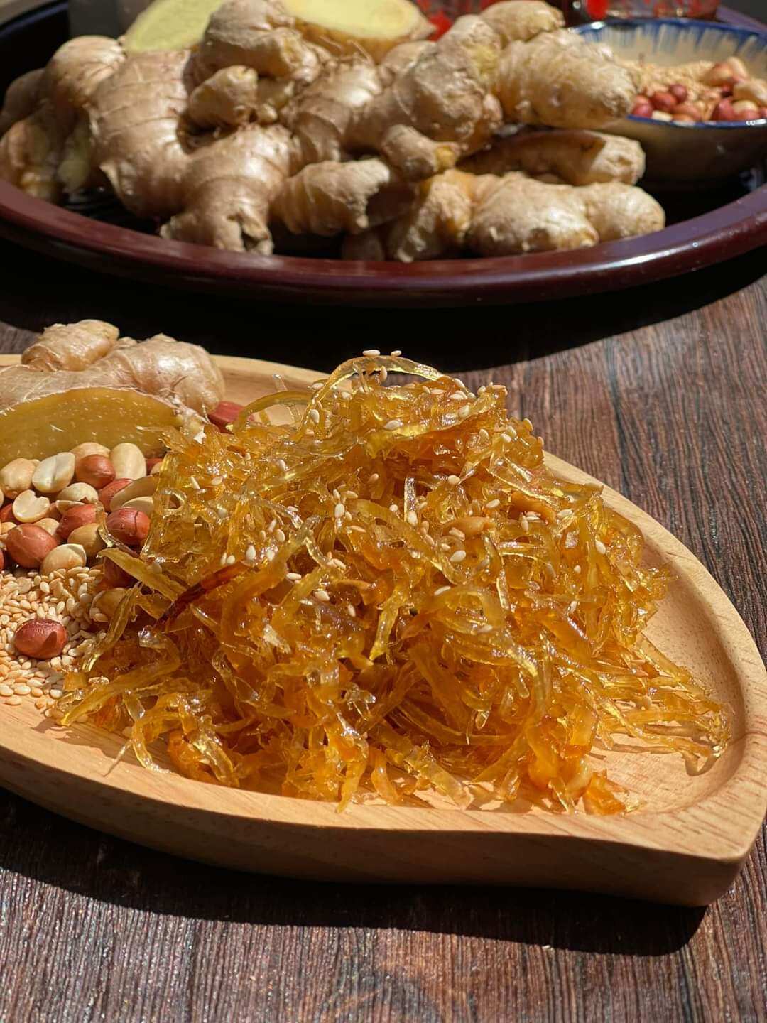 Mứt gừng dẻo sợi nhà làm 500g (Mứt gừng rối truyền thống)
