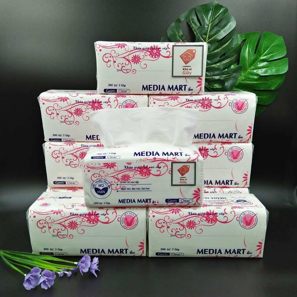 COMBO 8 GÓI RÚT LỤA CAO CẤP MEDIAMAR 300 TỜ 3 LỚP SIÊU MỀM MỊN VÀ DAI