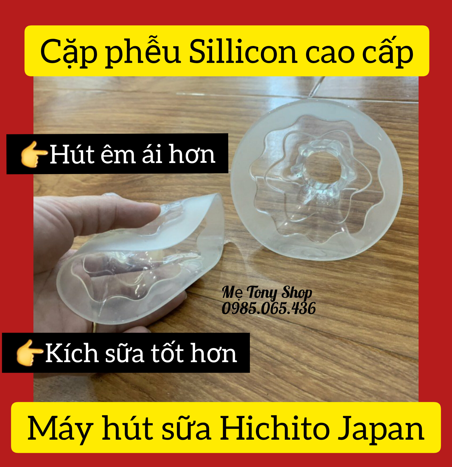 Phễu hút sữa sillicon size 24mm-máy hút sữa hichito,rozabi,medela...