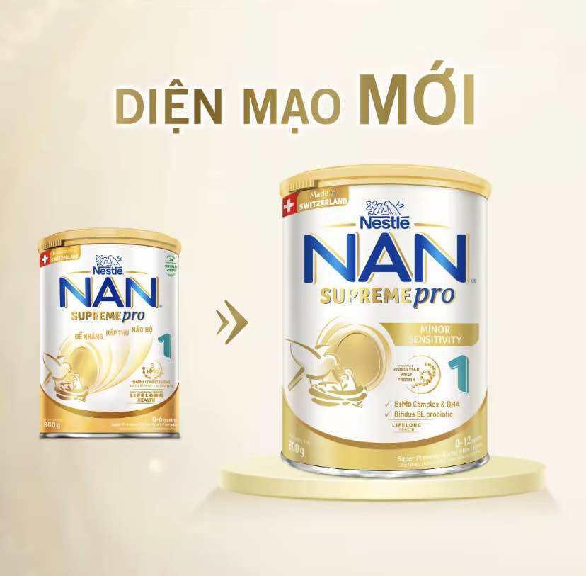 Sữa Bột Nestle Nan Supreme pro 1 - Hộp 800g