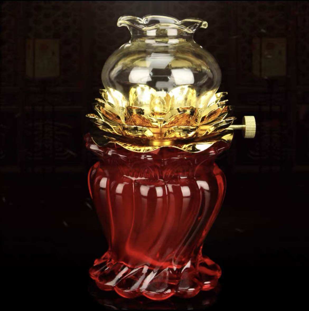 Đèn dầu thủy tinh 033 cao 15 cm