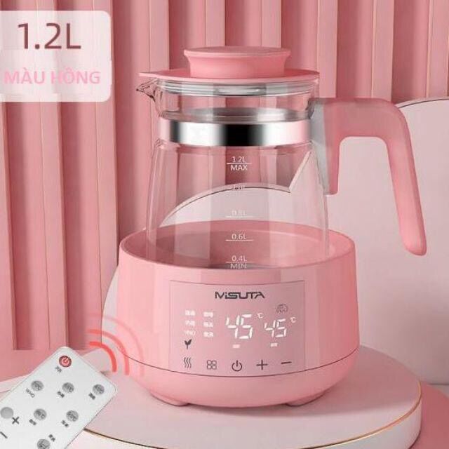 [CÓ ĐIỀU KHIỂN] Bình đun nước pha sữa siêu tốc Misuta 1200ml
