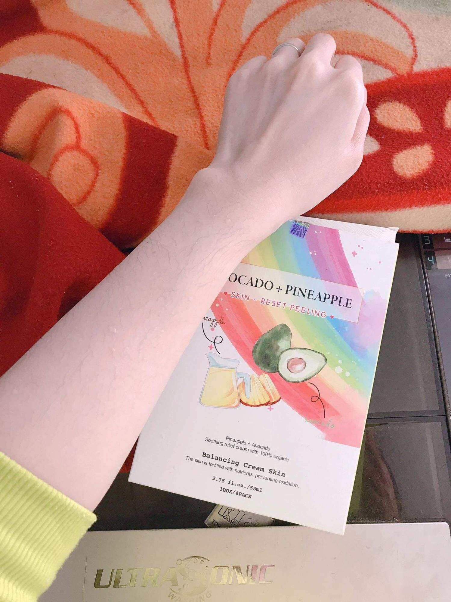 KEM TẮM TRẮNG BƠ DỨA (1 hộp 4 gói thơm mịn trắng)