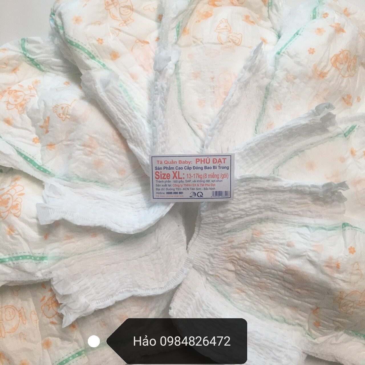 Tã bỉm quần trần PHÚ ĐẠT size M 50 miếng, L 45 miếng, XL 40 miếng hàng loại 1 siêu thấm kháng khuẩn, có vách ngăn chống tràn, chống hăm hiệu quả, bỉm mềm mỏng thoáng khí