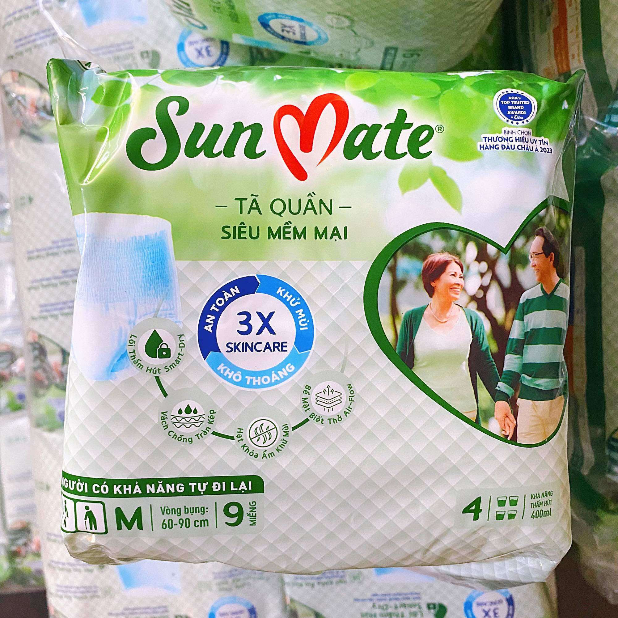 Tã quần người lớn siêu thoáng SunMate M9