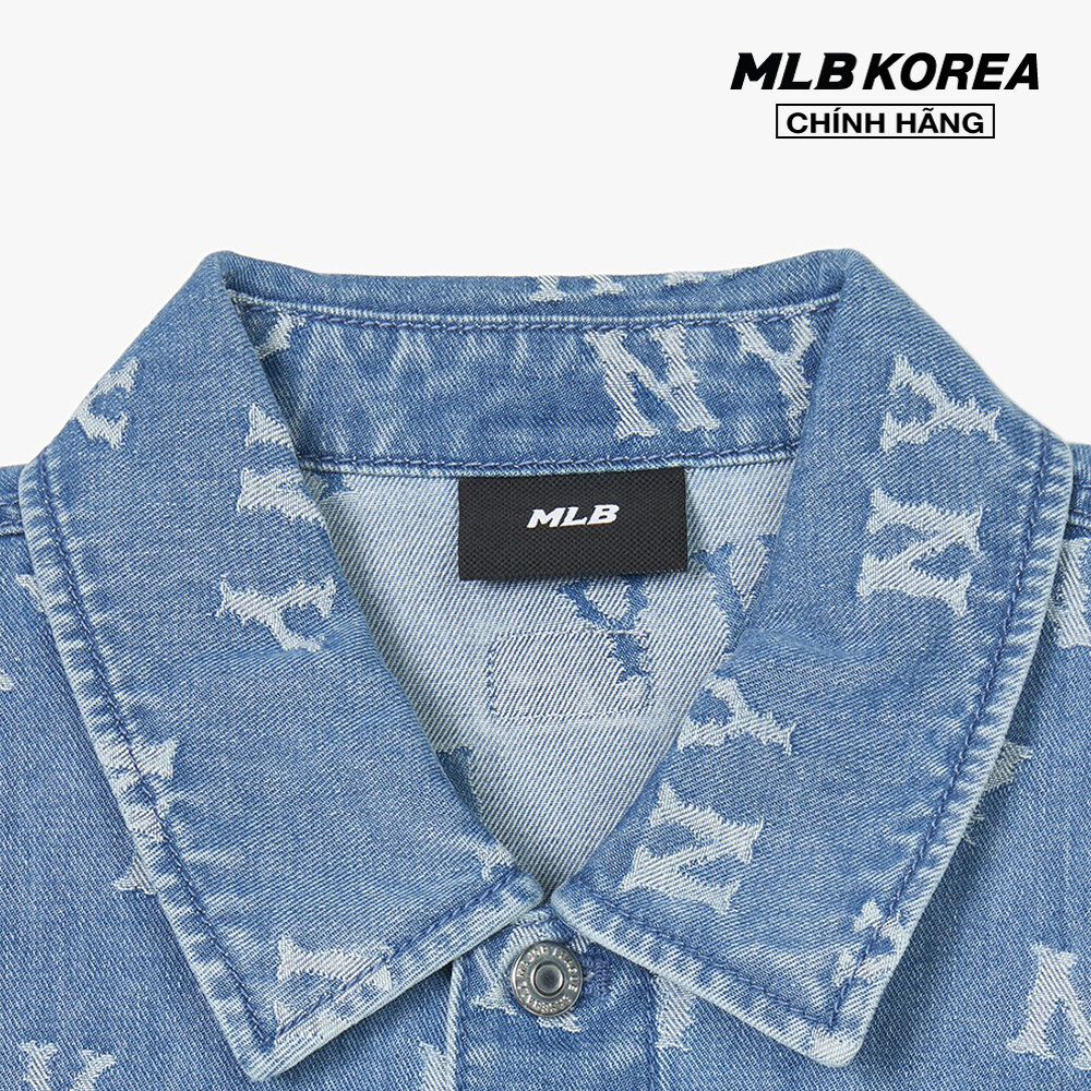 MLB - Áo sơ mi denim unisex Classic Monogram Jacquard 3ADRM0141-50BLL