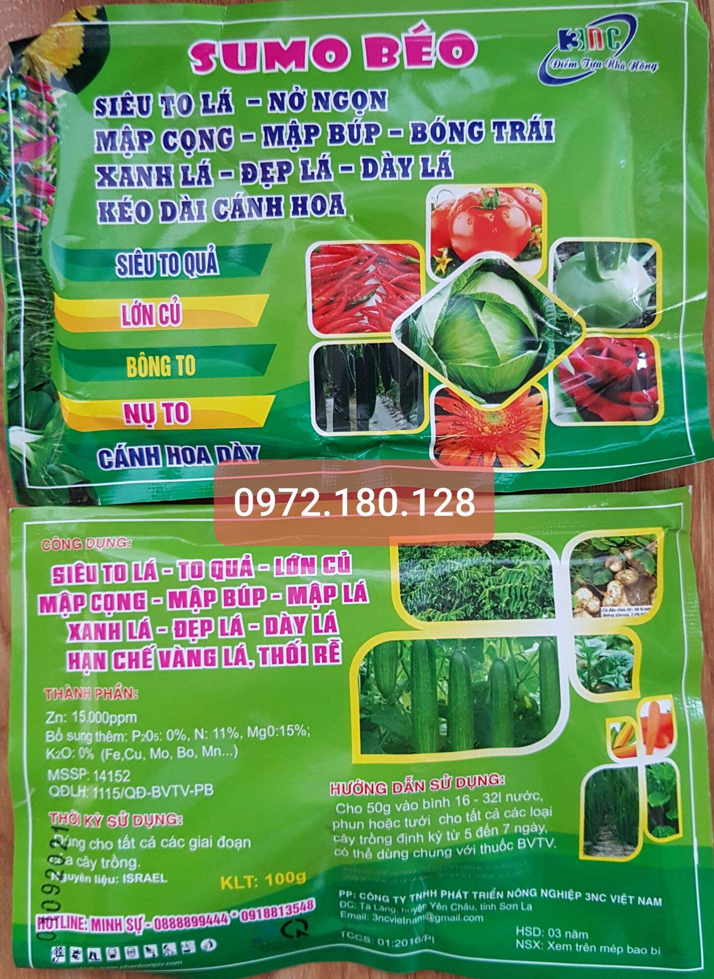 Phân bón SUMO BÉO giúp to lá, lớn củ, mập cọng, dài cánh hoa, to bông