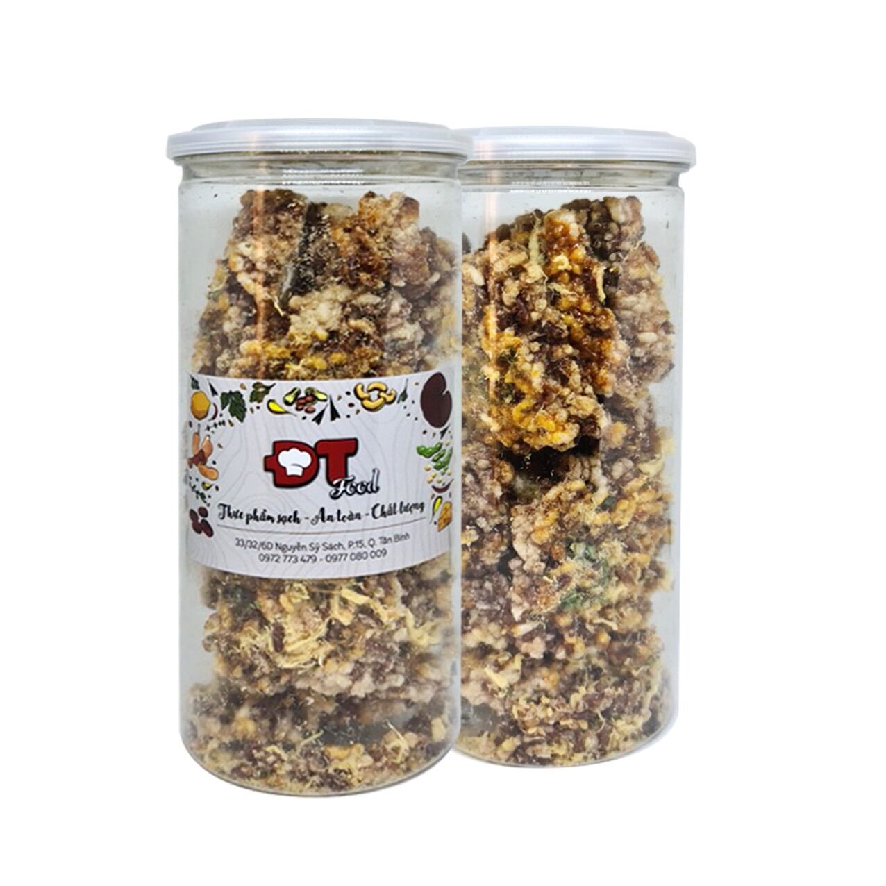 Thanh Cơm Cháy Gạo Lức Chà Bông hũ 250g
