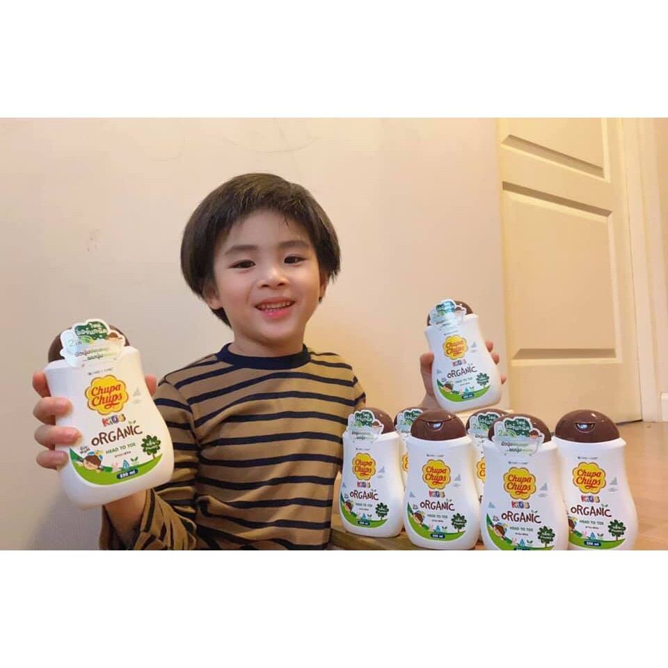 Sữa tắm gội Chupa Chups Kids cho bé hương trái cây thơm mát ngọt ngào 250ml