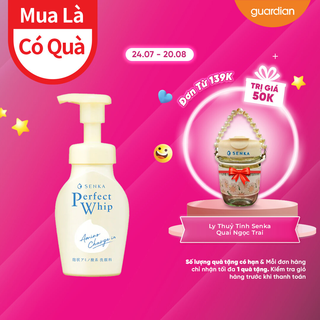 Sữa rửa mặt tạo bọt dịu nhẹ senka amino charge in 150gr