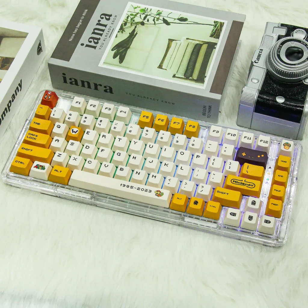 Keycap Mario Đỏ Vàng Cherry profile PBT bàn phím cơ Polabe Store