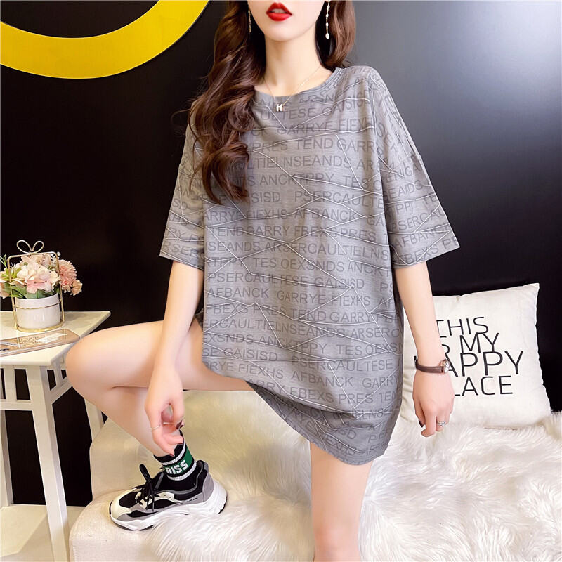 Trang Phục Nữ Áo Phông Rộng Rãi Phiên Bản Dài Vừa Tay Lỡ Mẫu Mới Năm 2023 Mùa Hè Cộc Tay Áo Cỡ Lớn Cho Nữ Áo Instagram