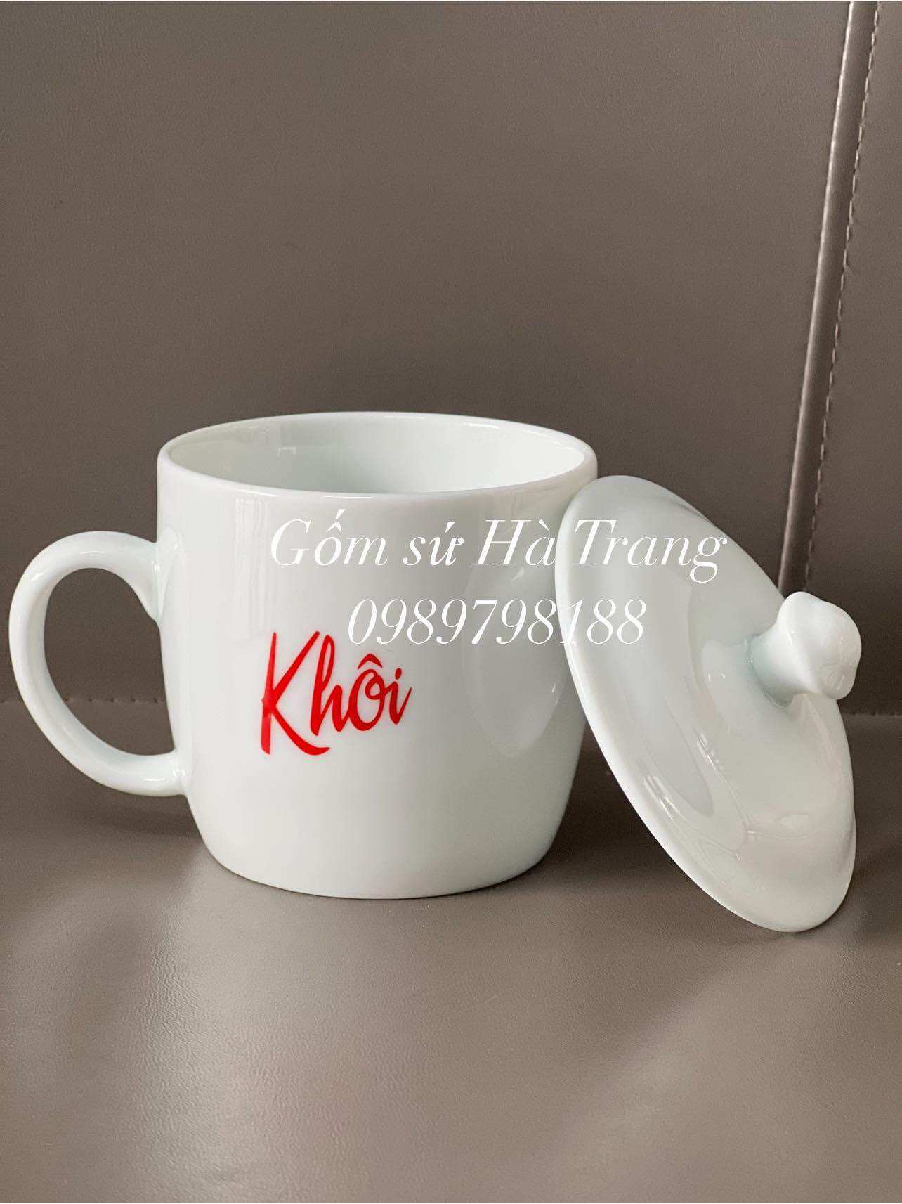 Cốc in tên gốm sứ Bát Tràng