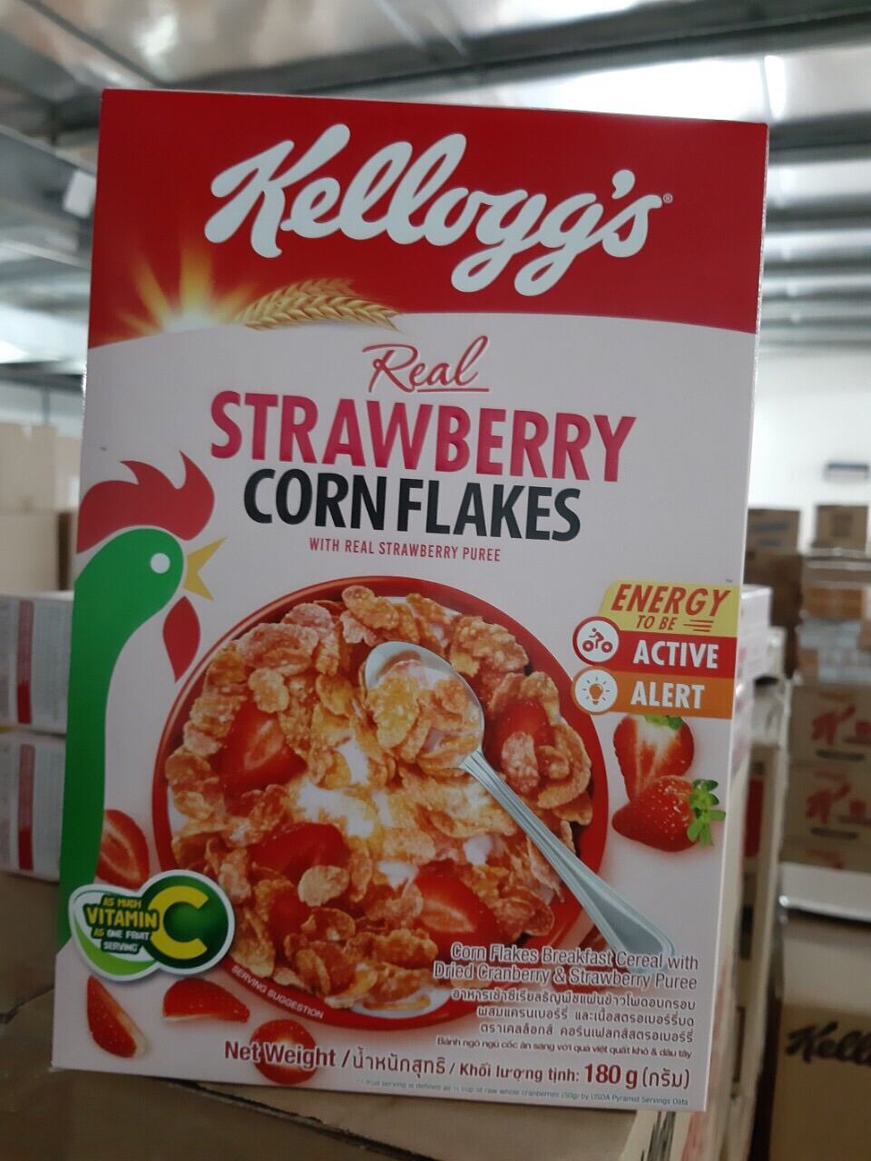 Ngũ cốc ăn sáng Kellogg s Corn Flakes Strawberry 180g