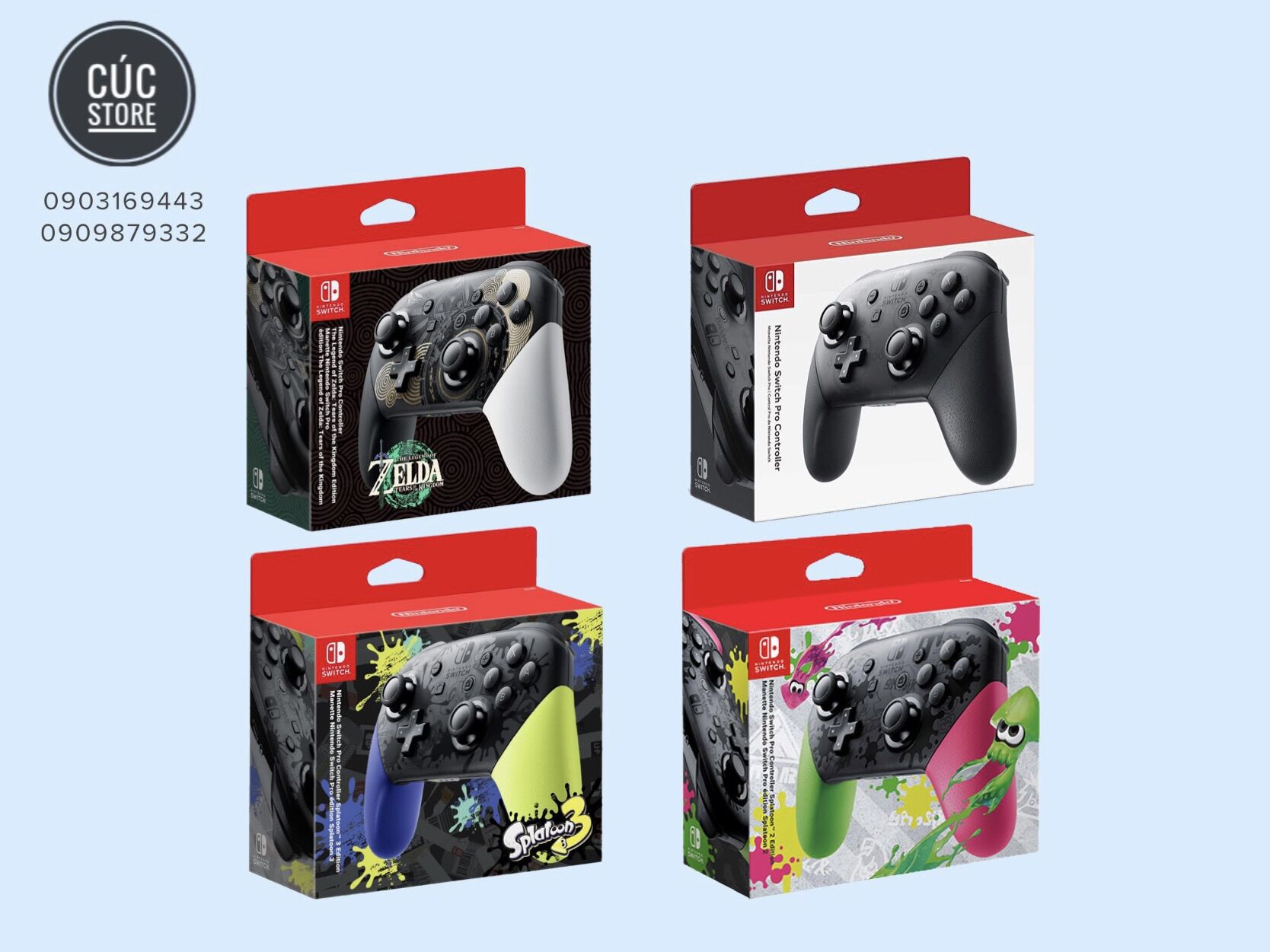 Tay cầm chơi game Pro Controller cho máy Nintendo Switch