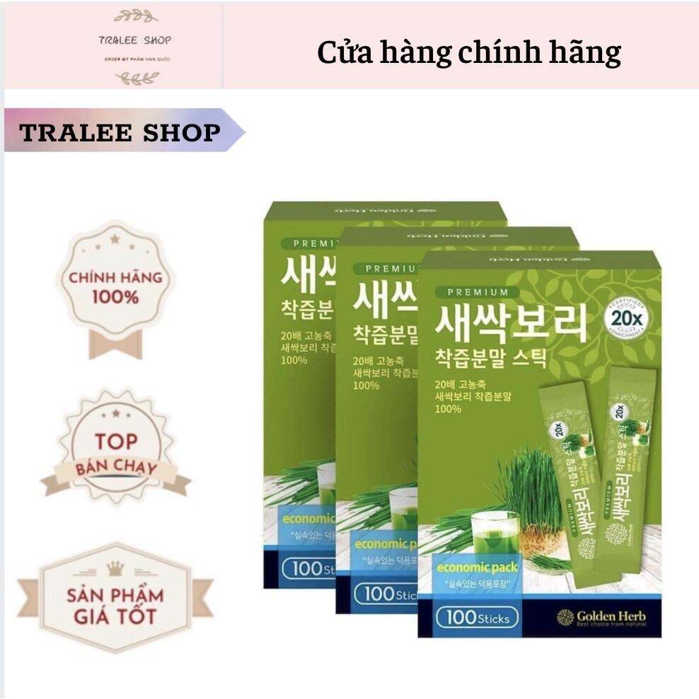 Mầm lúa mạch non cao cấp Golden Herb bill Hàn