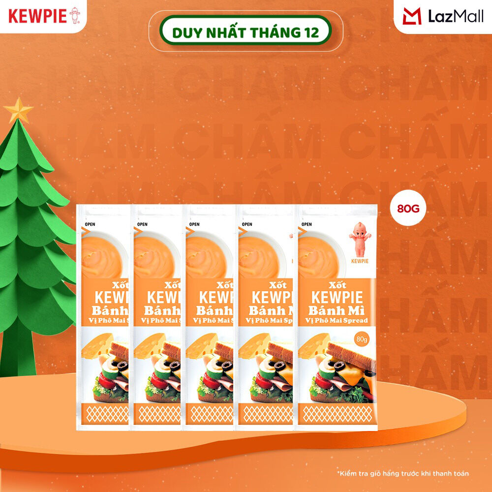  Combo 5 Xốt Kewpie Bánh Mì Vị Phô Mai 80g 