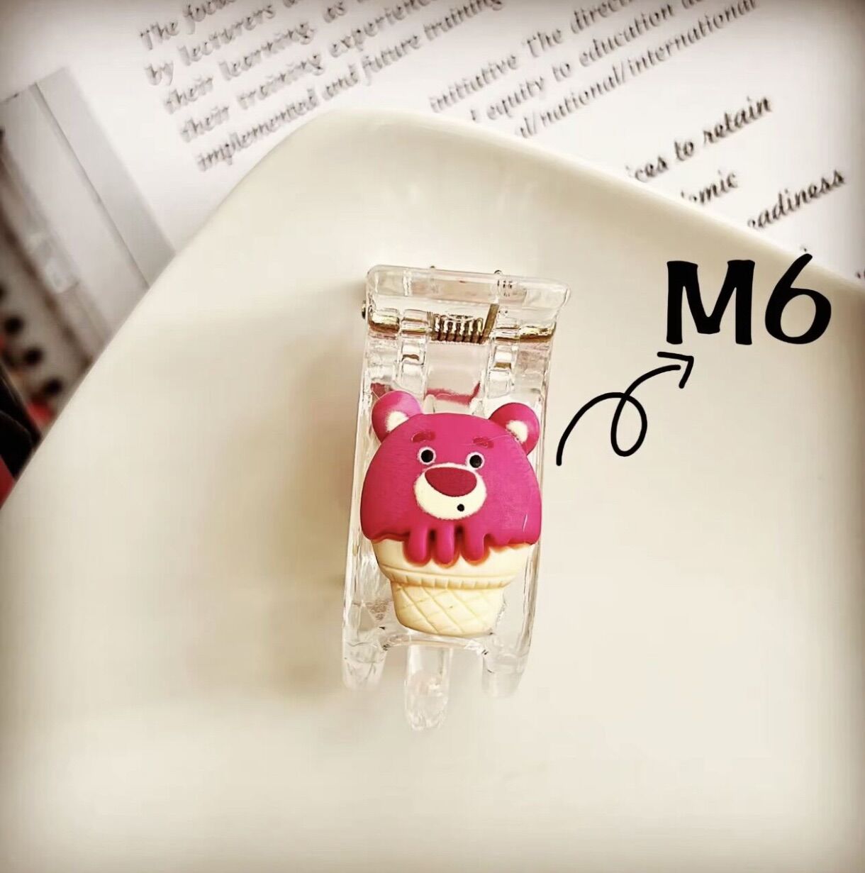 KẸP TÓC 3 RĂNG GẤU DÂU LOTSO