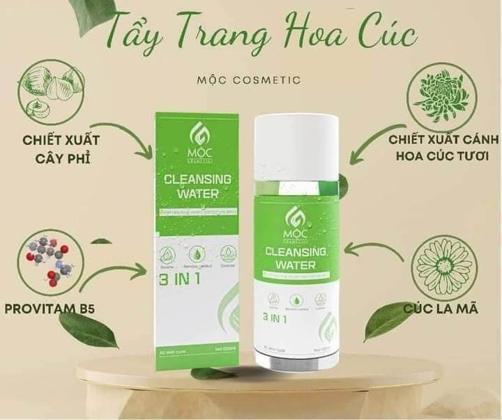 combo tẩy trang hoa cúc và sữa rửa mặt