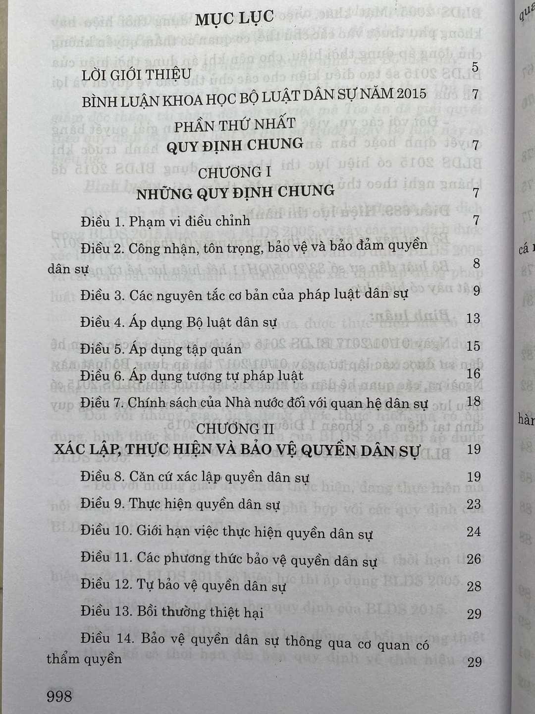 Bình Luận Bộ Luật Dân Sự 2015