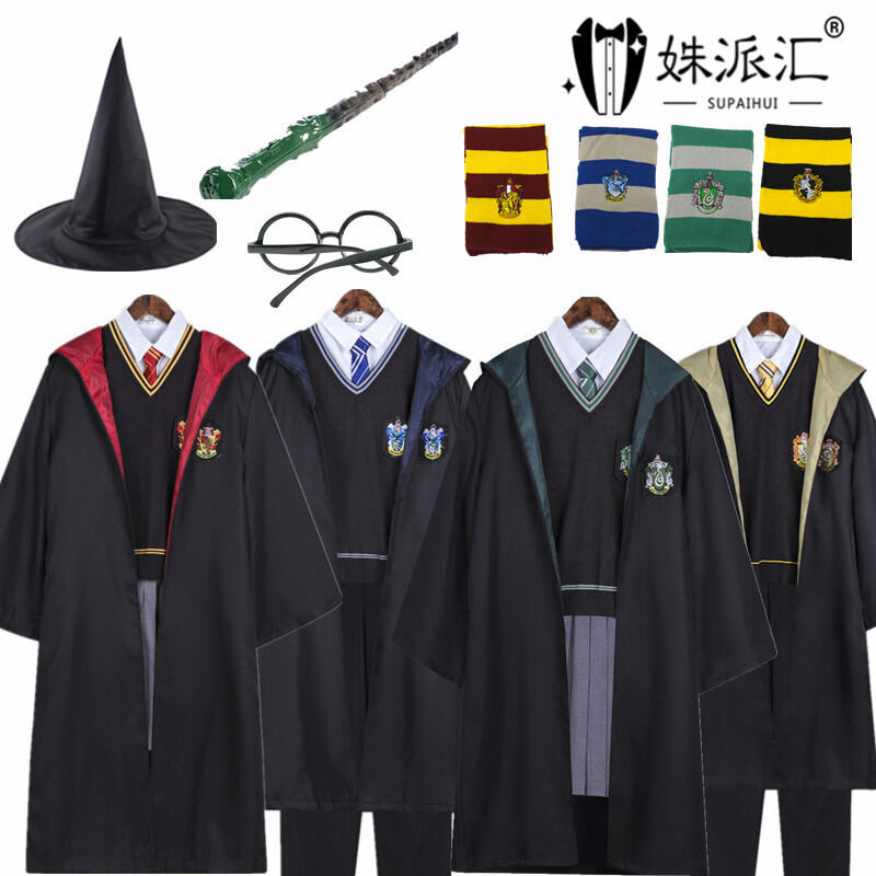 Trang Phục Harry Cosplay Potter Áo Dài Phù Thủy Rắn Viện Đồng Phục Trường Học Gryffindor Áo Choàng Sư Viện Cùng Kiểu Với Hermione