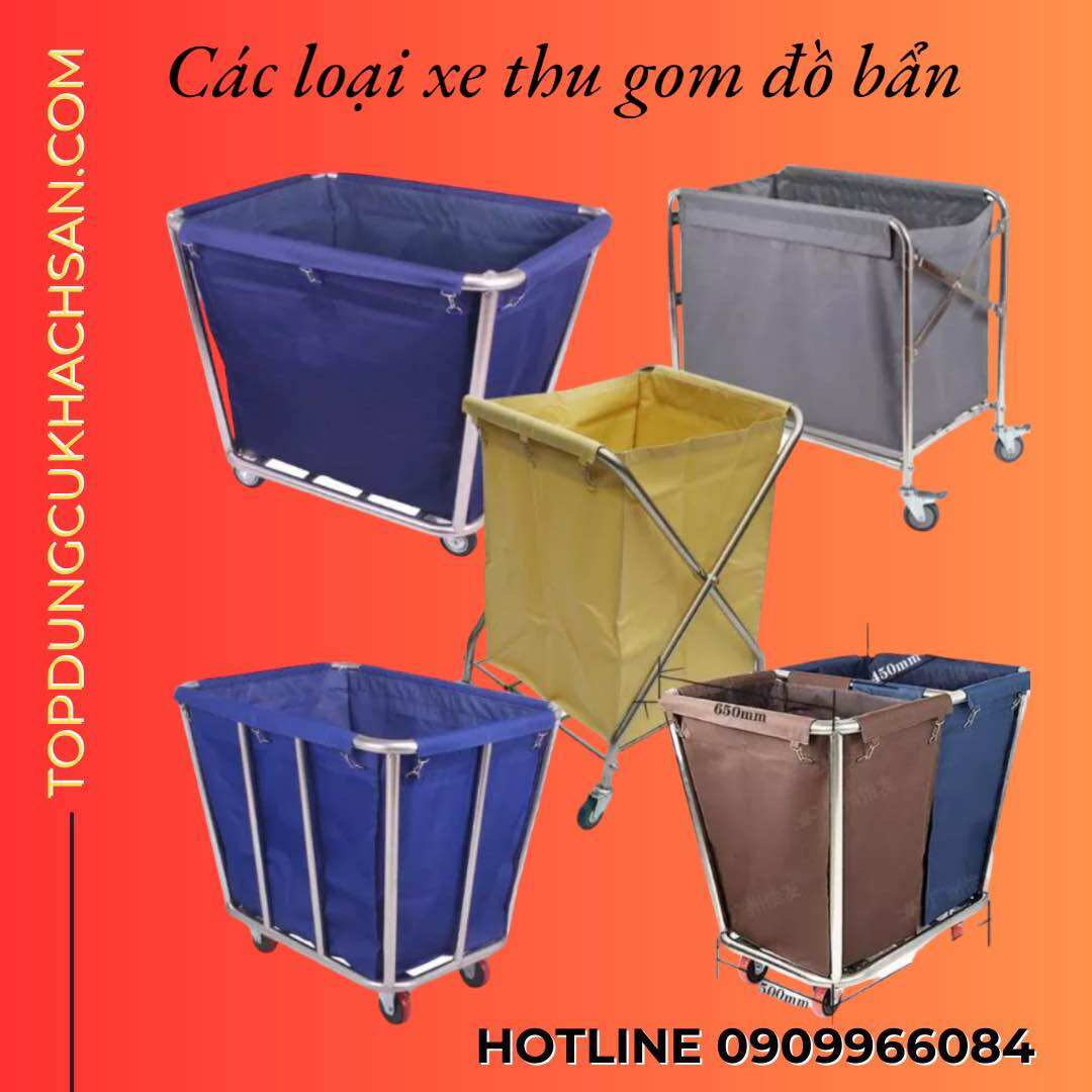 Xe gom đồ bẩn, xe dọn buồng phòng
