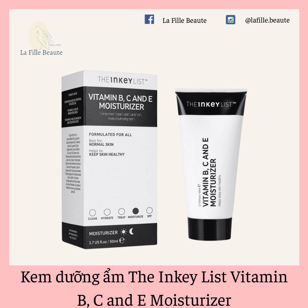 Kem Dưỡng Ẩm Phục Hồi Làm Sáng Da The Inkey List Vitamin B C And E Moisturizer 50Ml