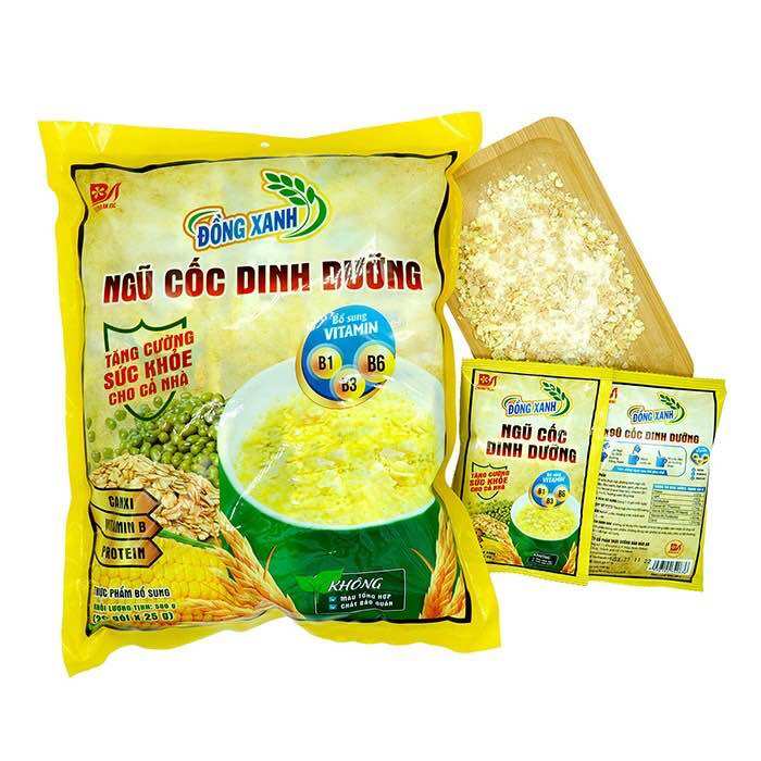 NGŨ CỐC DINH DƯỠNG ĐỒNG XANH TĂNG CƯỜNG SỨC KHỎE CHO CẢ NHÀ TÚI 20GÓI