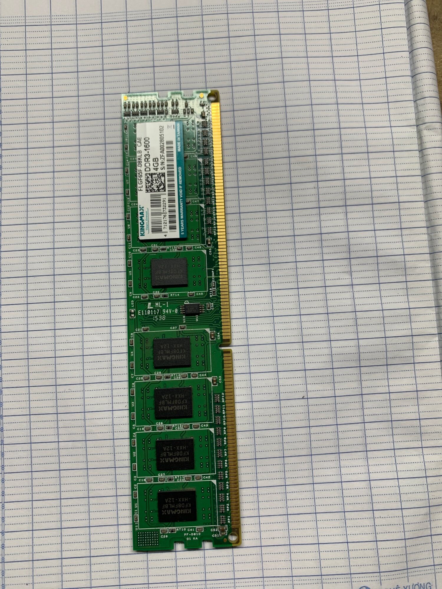 Ram KINGMAX DDR3-1600 4g