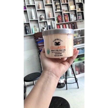 Ủ hấp dưỡng tóc Topbest collagen 500ml siêu mềm mượt