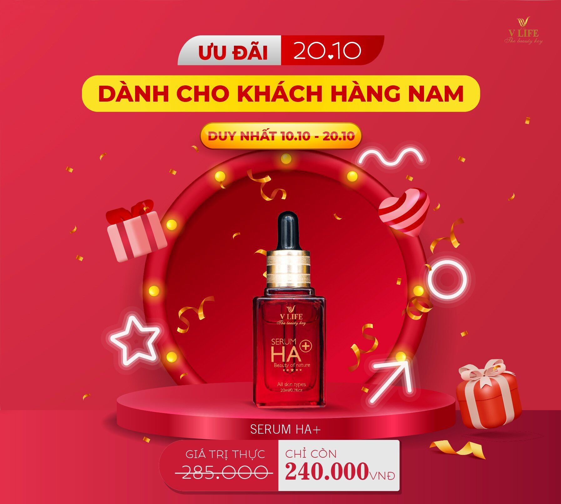 Serum ha + vlife nâng cấp