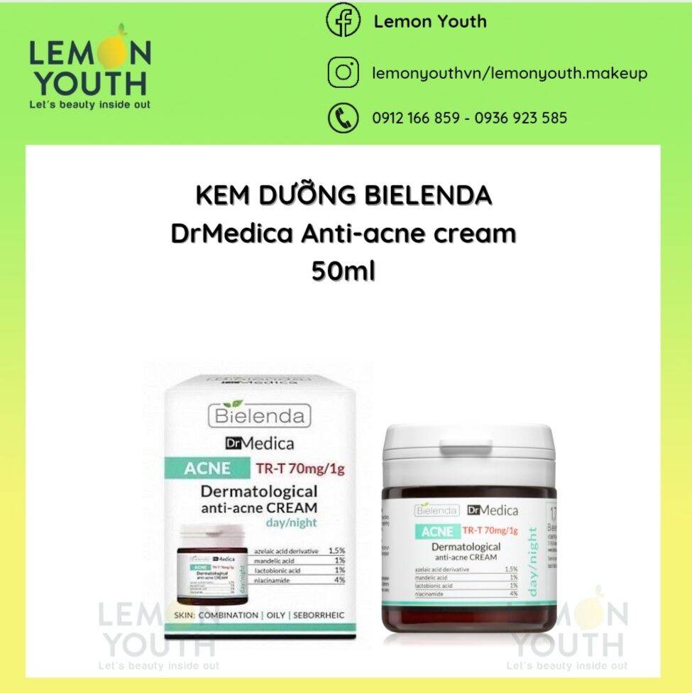 Kem dưỡng Bielenda DrMedica Anti-acne giảm mụn thâm làm đều màu da