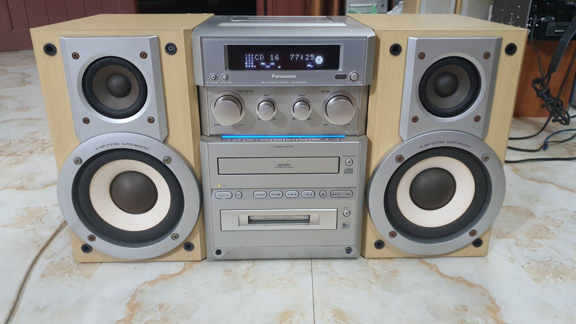 パナソニック ミニコンポ SA-PM30MD CD MD tuner カセット パナソニック ミニコンポ SA-PM30MD CD MD tuner カセット（中古