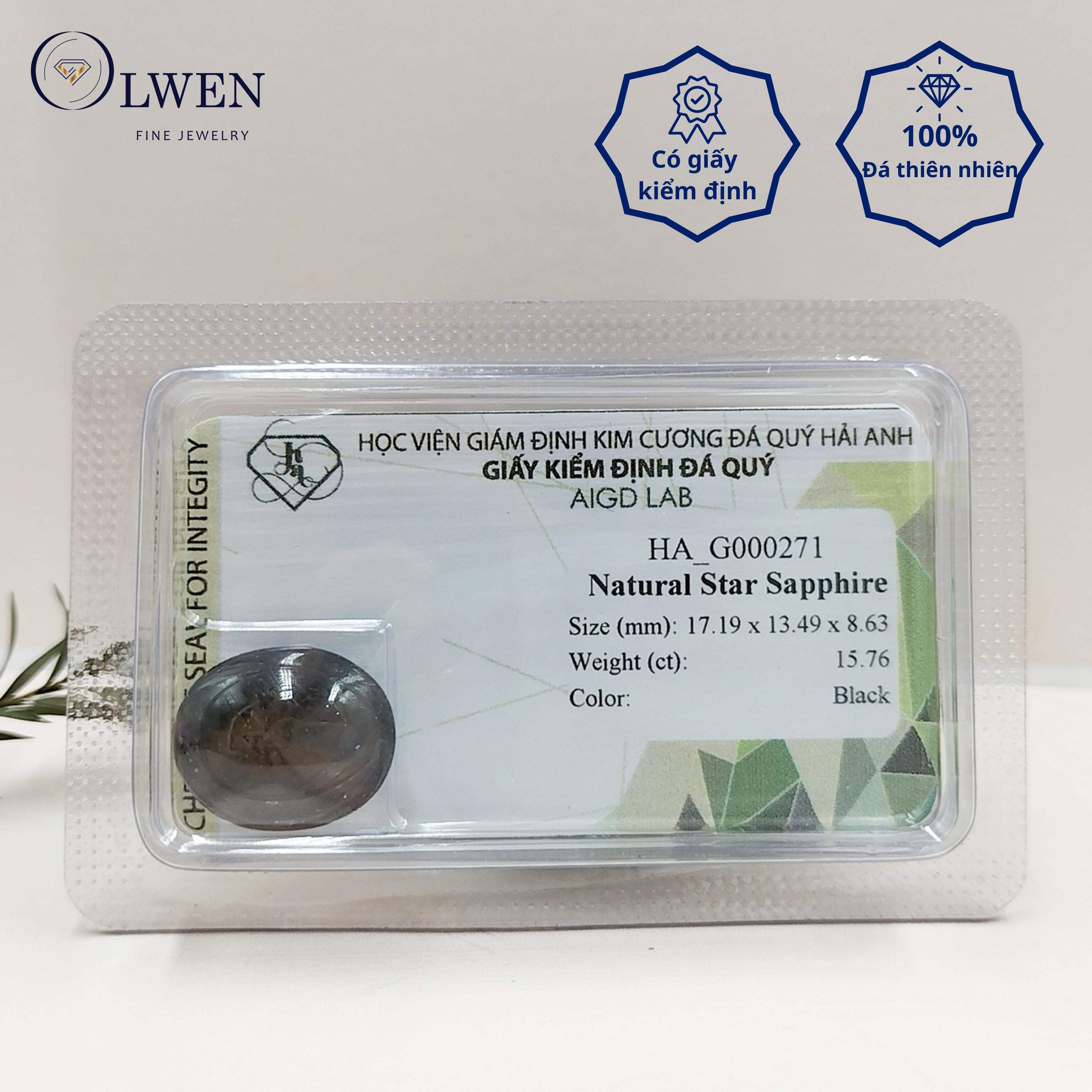 Viên Đá Sapphire Thiên Nhiên HA-G000271 Olwen
