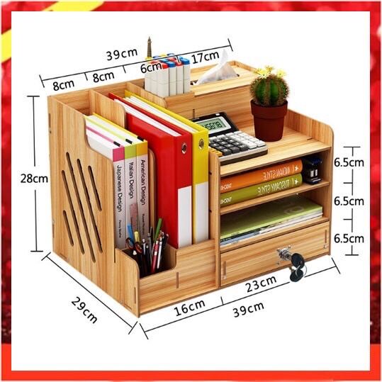 Kệ Giá Sách Để Tài Liệu Văn Phòng Phẩm Nhiều Ngăn Tiện Dụng
