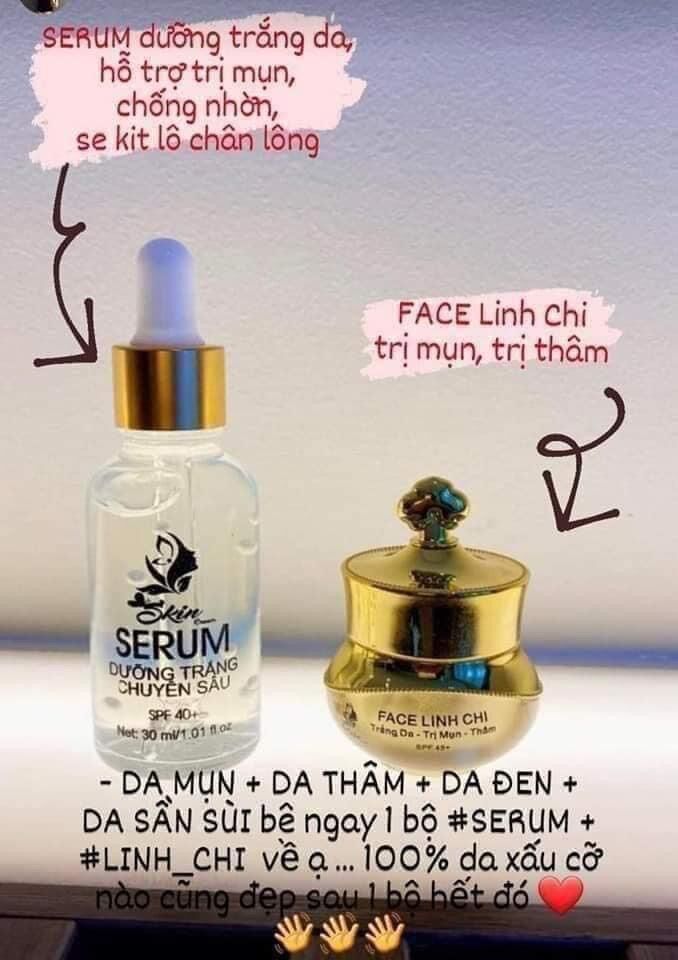 Combo SERUM (lớn) + FACE LINH CHI