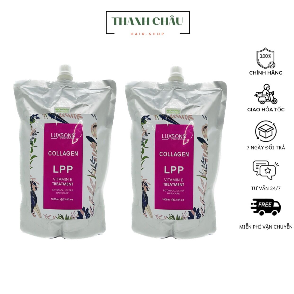 Hấp Dầu Luxsons Collagen 1000ml Siêu Thơm Siêu Bóng Mượt