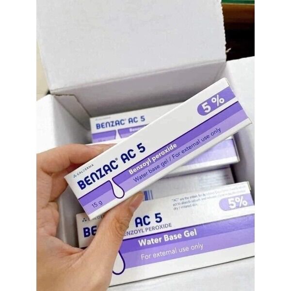 [CHÍNH HÃNG 100%] Kem chấm mụn Benzac AC 5 (5% Benzoyl Peroxide) Thái Lan - 15g