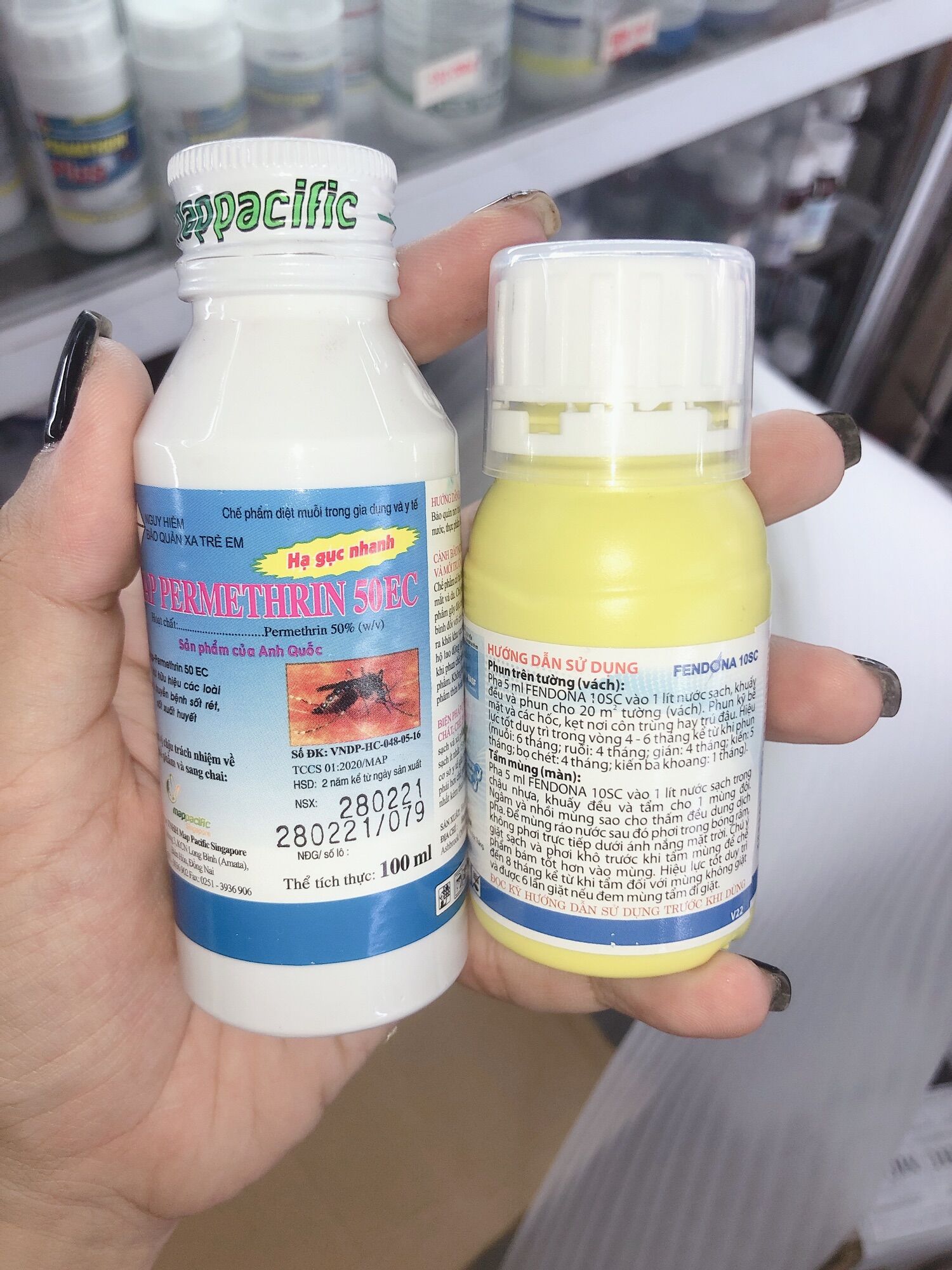Combo thuốc diệt muỗi MAP PERMETHRIN (100ml) + FENDONA 10SC (50ml)