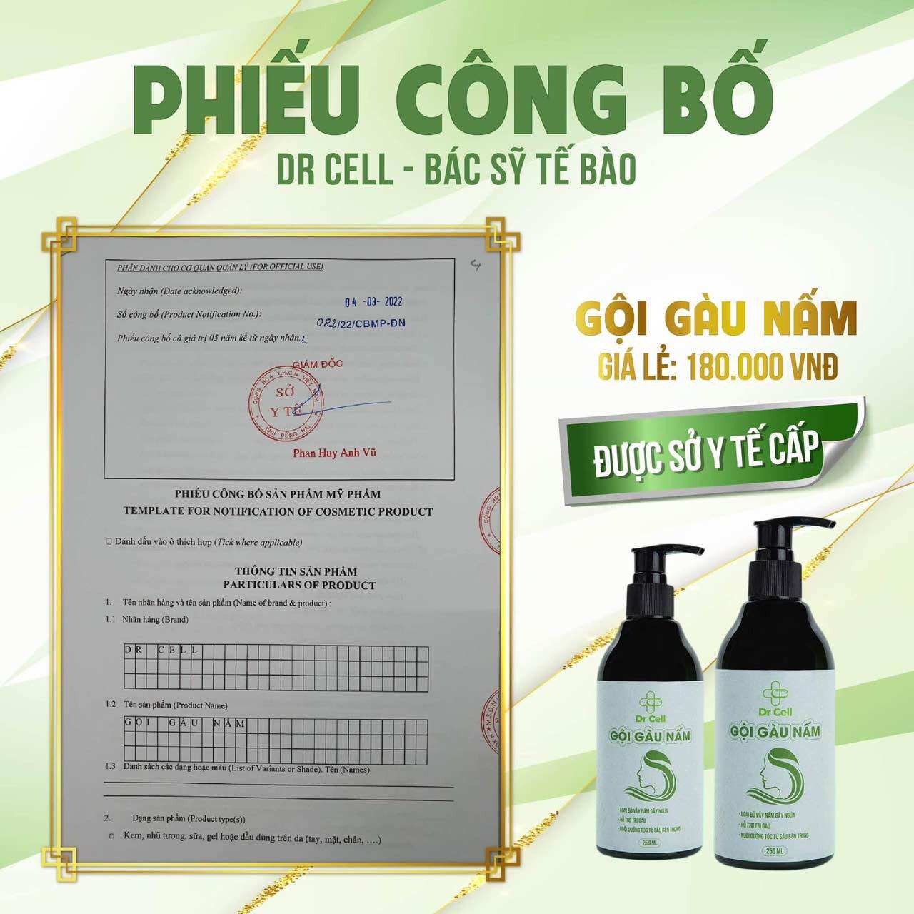 Gội Gàu Nấm DR CELL 250ml